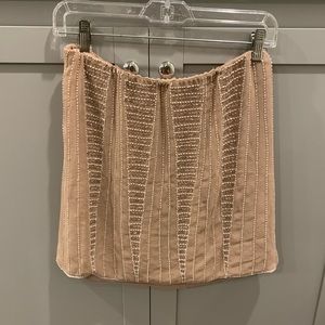 LC Lauren Conrad beaded front blush skirt